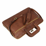 Brave New World // Leather Briefcase // Cognac Brown