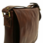 The Stranger // Leather Messenger Bag // Brown