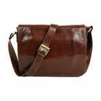 The Stranger // Leather Messenger Bag // Brown