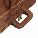 Brave New World // Leather Briefcase // Cognac Brown