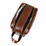 All The Kings Men // Leather Toiletry Bag // Brown