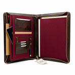 Candide // Leather Documents Folder // Brown + Red lining