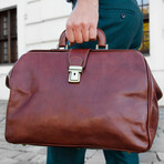 The Pursuit of Love // Leather Doctor Bag // Brown (Brown)