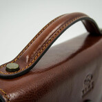 Walden // Small Leather Briefcase // Brown (Brown)