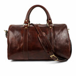 The Ambassadors // Small Leather Overnight Bag // Brown (Brown)