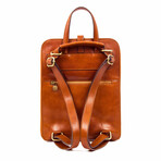 Clarissa // Leather Backpack // Cognac Brown