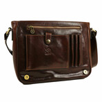 The Stranger // Leather Messenger Bag // Brown