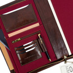 Candide // Leather Documents Folder // Brown + Red lining