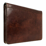 Candide // Leather Documents Folder // Brown + Red lining