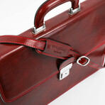 The Sound of the Mountain // Leather Briefcase // Red
