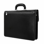 The Sound of the Mountain // Leather Briefcase // Black