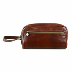 All The Kings Men // Leather Toiletry Bag // Brown