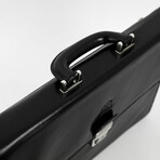 The Sound of the Mountain // Leather Briefcase // Black