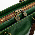 The Scarlet Letter // Leather Tote Bag Shoulder Bag // Green