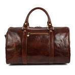 The Ambassadors // Small Leather Overnight Bag // Brown (Brown)