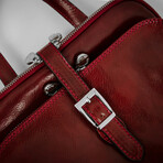 Clarissa // Convertible Leather Backpack // Red