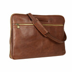 Brave New World // Leather Briefcase // Cognac Brown