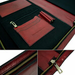 Candide // Leather Documents Folder // Red