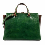 The Scarlet Letter // Leather Tote Bag Shoulder Bag // Green