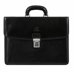 The Sound of the Mountain // Leather Briefcase // Black