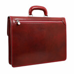 The Sound of the Mountain // Leather Briefcase // Red