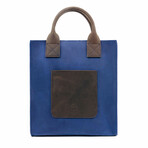 The Republic // Leather Tote Bag // Blue