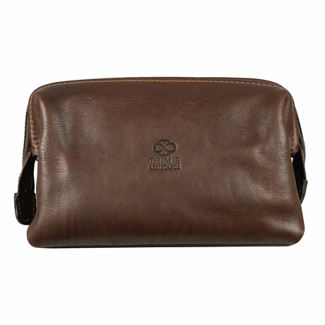 Four Past Midnight // Leather Toiletry Bag // Chocolate Brown (Chocolate Brown)