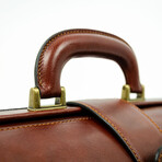 David Copperfield // Small Leather Doctor Bag // Brown + Red