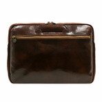 Brave New World // Leather Briefcase // Dark Brown
