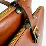 Clarissa // Leather Backpack // Cognac Brown