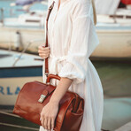 David Copperfield // Small Leather Doctor Bag // Brown + Red