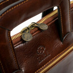 Brave New World // Leather Briefcase // Dark Brown