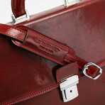 The Sound of the Mountain // Leather Briefcase // Red