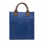 The Republic // Leather Tote Bag // Blue