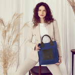 The Republic // Leather Tote Bag // Blue