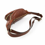 Independent People // Leather Belly Bag // Cognac Brown