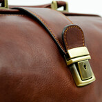 David Copperfield // Small Leather Doctor Bag // Brown + Red
