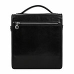 Walden // Small Leather Briefcase // Black