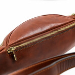 Independent People // Leather Belly Bag // Cognac Brown