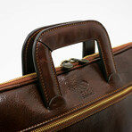 Brave New World // Leather Briefcase // Dark Brown