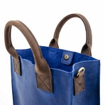 The Republic // Leather Tote Bag // Blue