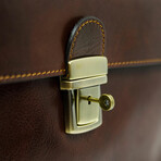 In Cold Blood // Full Grain Leather Briefcase // Brown (Brown)