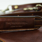 In Cold Blood // Full Grain Leather Briefcase // Brown (Brown)