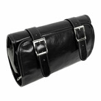 Dracula // Leather Hanging Wash Bag Toiletry Bag // Black (Black)