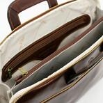 Brave New World // Leather Briefcase // Dark Brown
