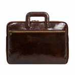 Brave New World // Leather Briefcase // Dark Brown
