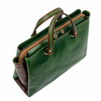 The Scarlet Letter // Leather Tote Bag Shoulder Bag // Green