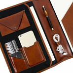 The Call Of The Wild // Leather Organizer // Cognac Brown