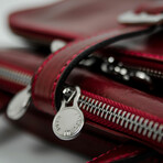 Clarissa // Convertible Leather Backpack // Red