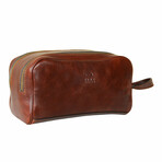 All The Kings Men // Leather Toiletry Bag // Brown
